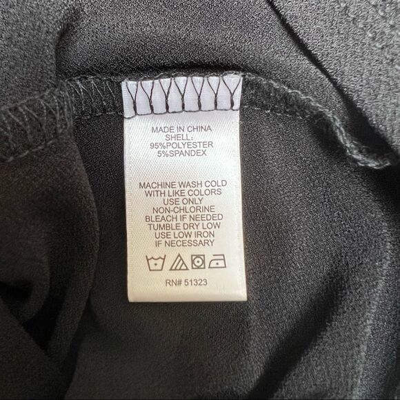 1. STATE Long Sleeve Asymmetric Cut Out Mock Neck Knit Top Black XS - Picture 7 of 8